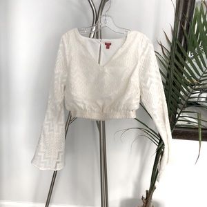 Guess long sleeve crop top